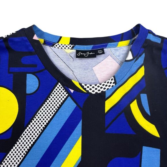 Sean John All Over Print T-Shirt Size 3XL Geometric Artistic Artwork Streetwear - Picture 2 of 9